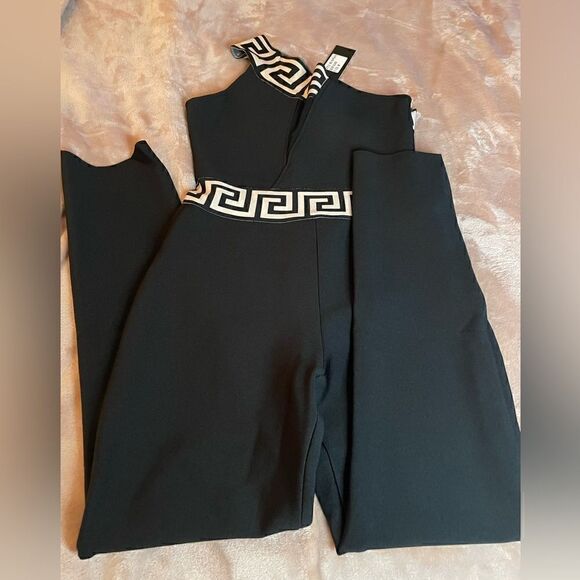 NWT Women’s Black/ Beige/One Shoulder/Bandage/Party/Formal Jumpsuit Size - Picture 11 of 11